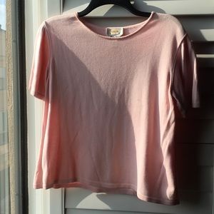 Pink talbots cotton tee